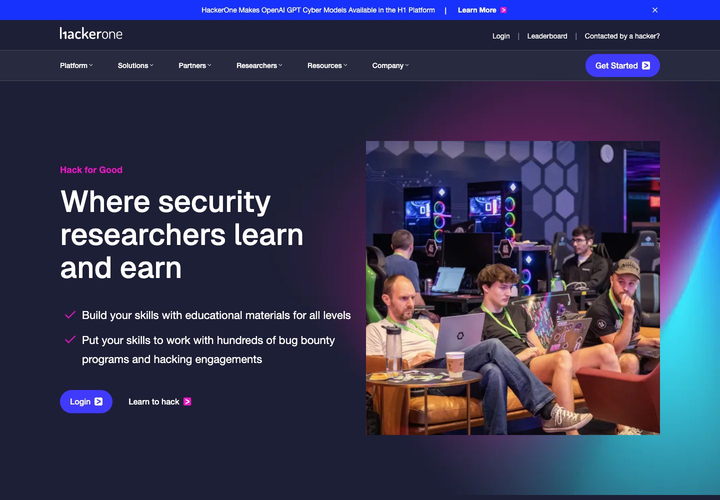 HackerOne: researchers webpage