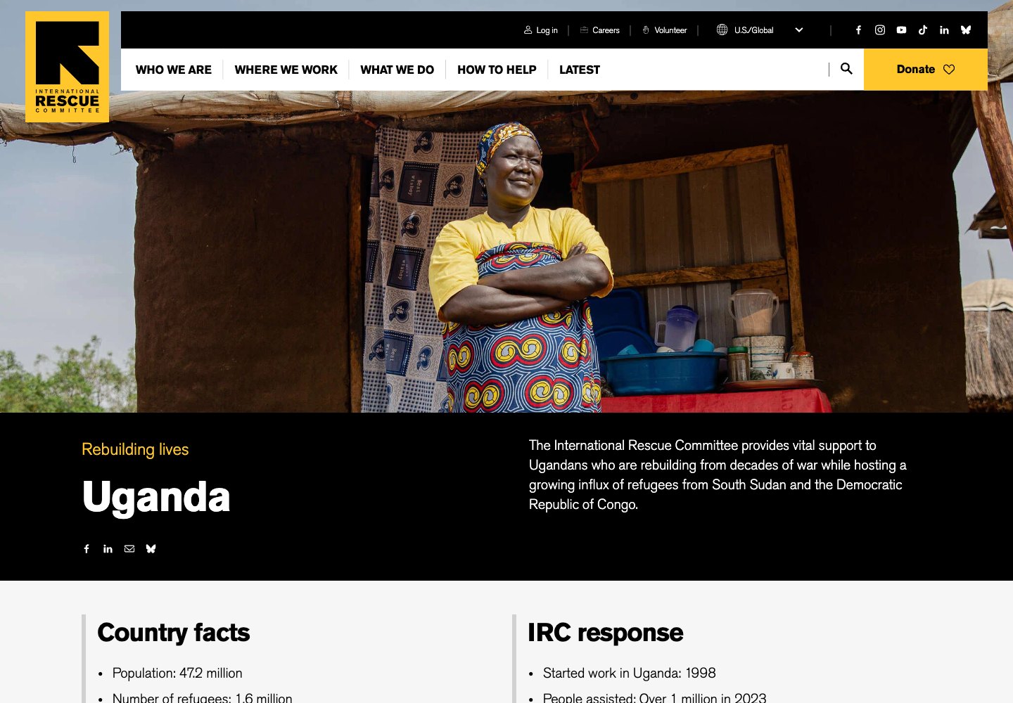 International Rescue Committee &mdash; Kulea Watoto: uganda webpage