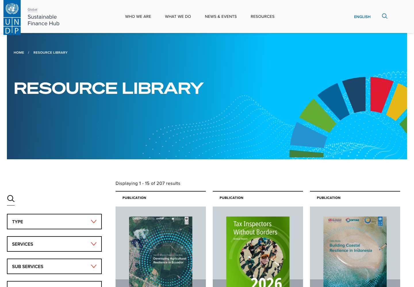 United Nations: resources webpage